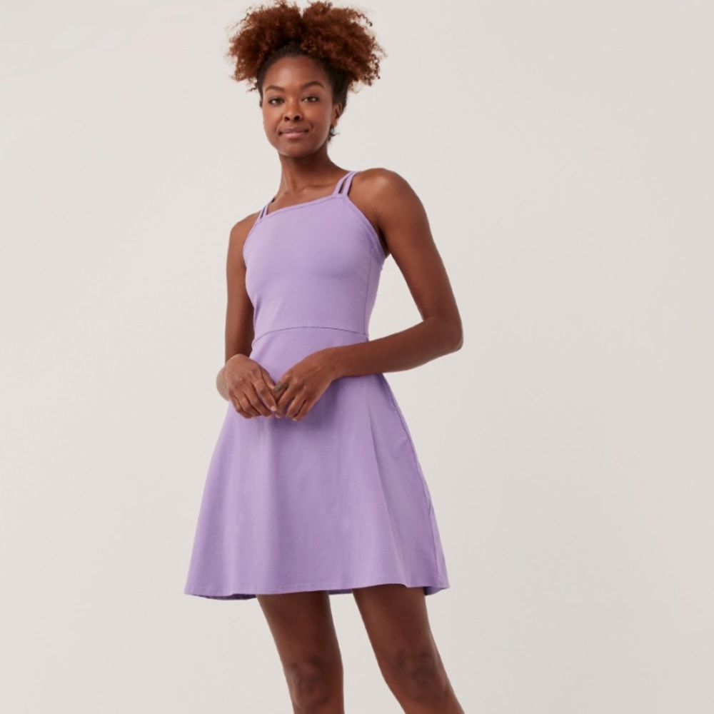 Pact fit & flare strappy dress